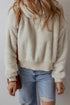 'Ulrika' Fuzzy Long Sleeve Hoodie - Celes Fashion